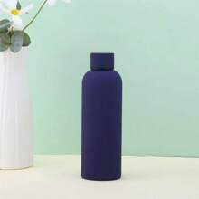 304 Stainless Steel Vacuum Insulated Bottle, Rubber Coated, Solid Color, 500ml/16.9oz, Student & Women's Water Bottle, Keeps Drinks Hot & Cold, Great Gift For Back To School Back To School