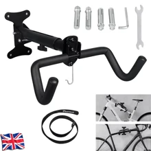Bike Storage Hook Wall Mounted Folding, Anti-Slip Bracket Bicycle Stand Rack Hanger Holder - Black - View 1