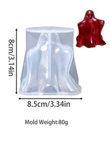 1 Stück Halloween Silikon Form zum Selbermachen von Gips-Schädel, Geist 3D Design Epoxidharz Gießform Für Heim-Dekoration - Halloween - Übersicht 7