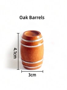 1 pieza Modelo en miniatura de barril de cerveza de madera a escala 1:12, decoración de casa de muñecas, prop fotográfico, ornamento de paisaje micro