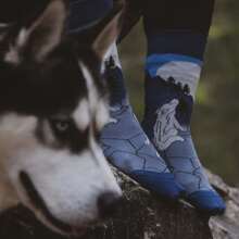 SPOX SOX 1 Pack Unisex Mismatched Novelty Odd Socks - Wolves (Wolves) - Fast Shipping And Quick Delivery - Multicolor - View 2