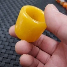 1pc Natural Jade Thumb Ring, Gemstone Finger, A Variety Of Styles And Colors Can Be Selected, Handmade Unique Wide Ring, Universal Ring Diameter, Amulet Ring, Male Ring, Gift For Husband.