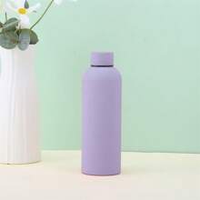 304 Stainless Steel Vacuum Insulated Bottle, Rubber Coated, Solid Color, 500ml/16.9oz, Student & Women's Water Bottle, Keeps Drinks Hot & Cold, Great Gift For Back To School Back To School