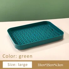 Modern Simplistic Plastic Tea Tray, Small Dry Brewing Tea Serving Tray, Kung Fu Tea Accessory Set With Draining Pan, Home Use - Multicolor - View 15