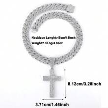 1pc Men's Fashion Ice Cross Pendant Necklace  Protection Symbol - Cross Necklace - View 10