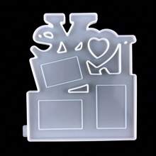 1 件爱心树脂相框模具、相框环氧树脂模具、不对称形状相框硅胶模具，用于家居装饰、DIY 个性化工艺品、纪念品和手工礼品、制作个性化纪念品手工工艺品家居装饰、展示架模具 - 白色 - 查看 6