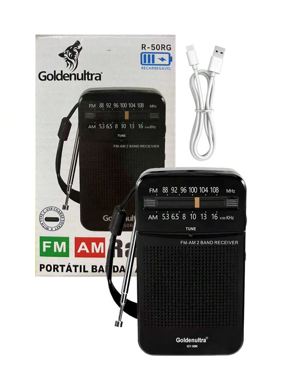 Radios AM FM Portátiles, A C/D C Radio de 4 Bandas FM/AM/ Radio Clásica de Estilo Retro