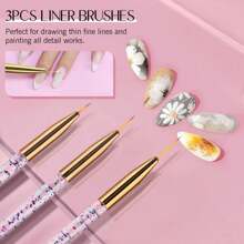 31pcs Professional Nail Art Brush Set - 3D Builder Gel Brush, Acrylic Drawing Pen, Salon-Quality Design Tools For Home Manicure And Salon Use