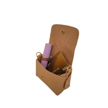 Women's Bag Mini Leather Bag Baladinha Chain Strap Fashion Launch 12 Colors - Màu hồng gỉ - Xem 4