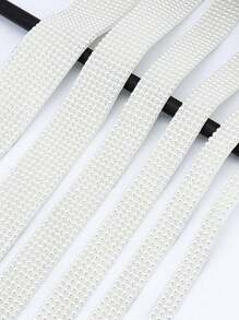 1قطعة ، شريط لاصق مرصع بالماس بطول 35 بوصة ، ملصق ماس لزخرفة المجوهرات DIY ، حزام ماس شبه دائري مرصع باللؤلؤ
