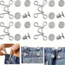 4Pcs Invisible Adjustable Waist Trimmer & Button Fixer, Slimming Clothes Accessories - Multicolor - View 7