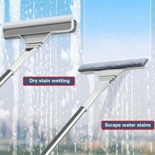 二合一浴室橡胶刮刀和擦洗器、淋浴橡胶刮刀、玻璃清洁工具、浴室玻璃刮刀、窗户清洁剂、汽车挡风玻璃清洁剂、长柄、橡胶和海绵清洁工具、可伸缩玻璃刮刀、家用和车用无残留玻璃清洁剂 家居 浴室装饰 秋季装饰 返校季 - 彩色 - 查看 3