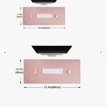 1個抗污矽膠桌墊,具有聚氨酯皮革表面,適用於辦公桌、電腦桌或餐桌,擁有防油、防滑和易於清潔等功能。 - 米色 - 查看 10