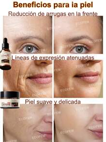 Dúo Anti Arrugas de Serum y crema de Retinol con Cafeína, potente acción antiarrugas y reafirmante para una piel rejuvenecida. Anti envejecimiento, reafirmante, elimina líneas de expresión. Máximos beneficios de ingrediente naturales. - Café integral - Ver 4