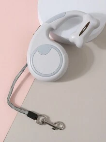 1pc Pet Retractable Leash, Multi-Color Options Suitable For Small & Medium Dogs, Gray Or Black Random Color