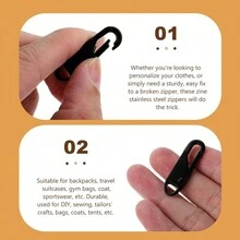 20 件装可拆卸拉链头更换件、拉链滑块修理固定器，适用于衣服、夹克、背包、靴子、钱包 - 多色 - 查看 4