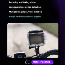 1 pieza Cámara de acción deportiva extrema HD 1080P, videocámara para montar en bicicleta/motocicleta, pantalla de 2.0", resistente al agua hasta 30M, grabadora de vídeo portátil - Negro - Ver 6