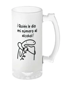 Tarro flork meme quien le dio mi numero al alcohol | Frase meme divertida | deformito florks| porque me esta llamando | Para cerveza | Tarro satinado - transparente - Ver 1