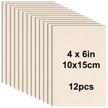 4/8/12 包木板，用于工艺品，4 x 6 x 1/16 英寸 - 2 毫米厚胶合板，未完成的木板，用于 DIY 工艺项目、建筑模型、雕刻、木材燃烧、染色 - 杏色 - 查看 8