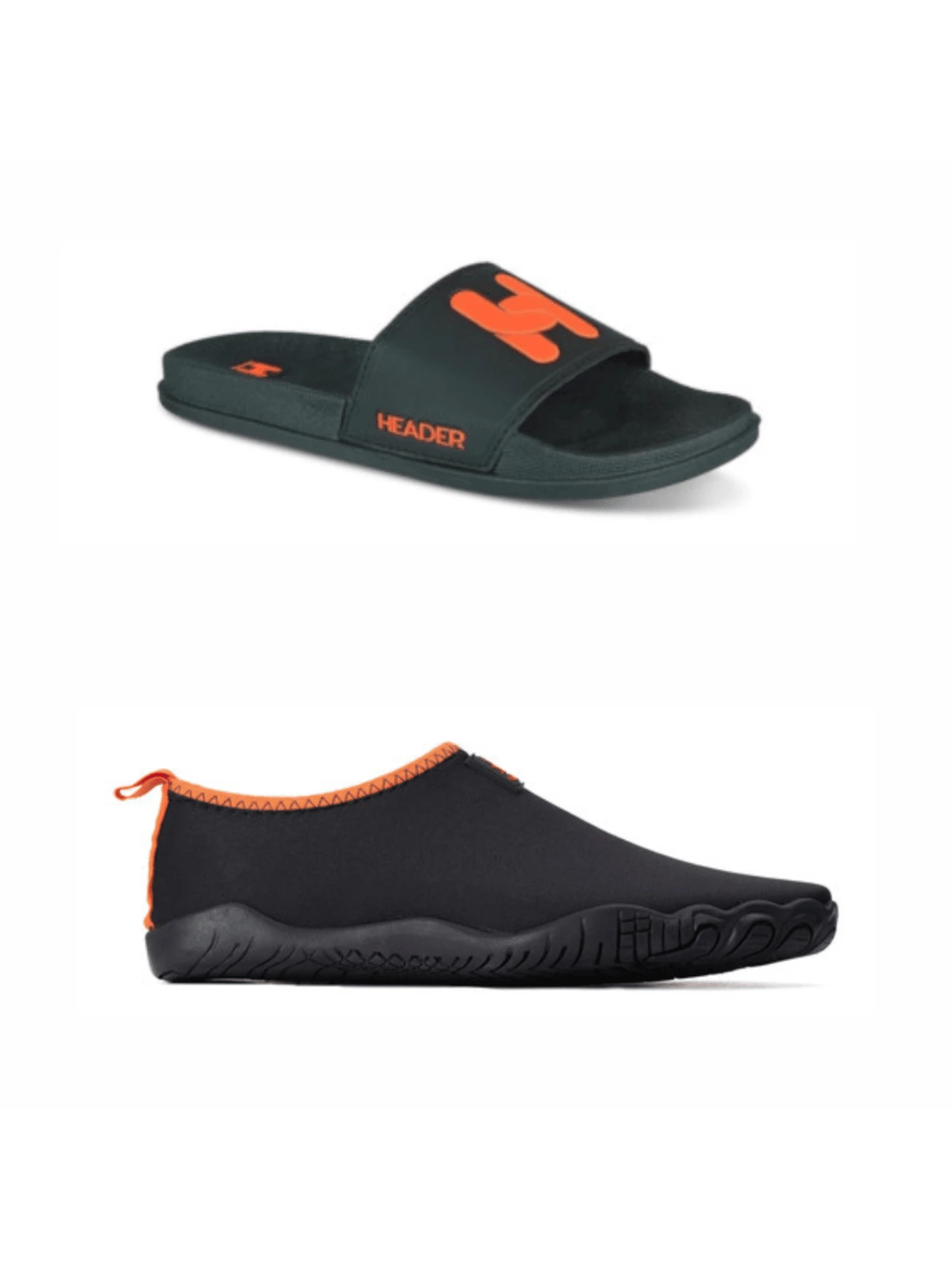 Father's Day Kit Non-Slip Neoprene Water Shoes Beach Cycling + Comfortable Slide Slippers - màu đen - Xem 1