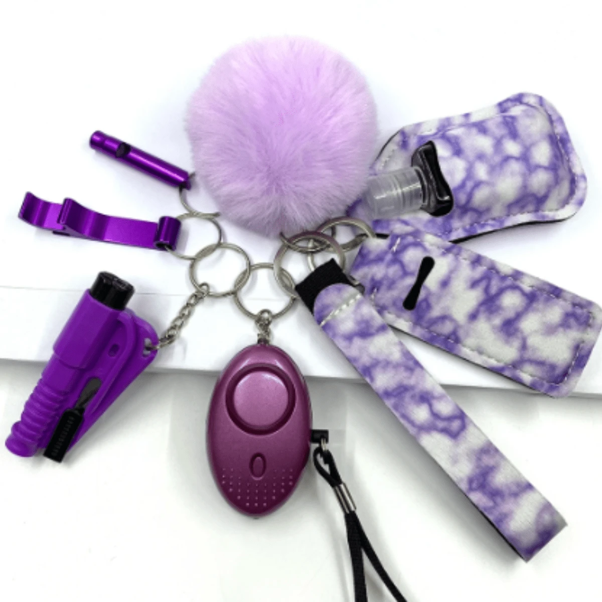 Llavero Alarma Con 9 Objetos Defensa Personal Importadora Tim ChengLeody - Multicolor - Ver 1