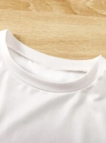 Tween Girl Cute Animal Pattern Short Sleeved Pants Leisure Holiday Two-Piece Set - Multicolor - View 7