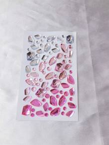 1 套 5 件多种颜色闪亮宝石贴纸疤痕化妆创意冰块 Y2K 风格节日万圣节音乐节 DIY 眼睛脸部珠宝贴纸酷妆角色扮演活动假纹身