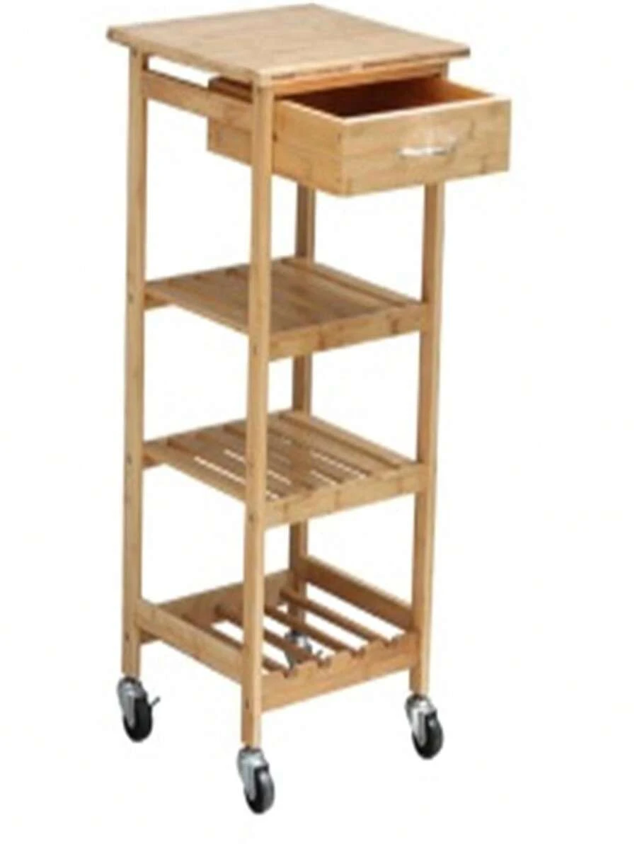 Unbeatablesale Oceanstar BKC1378 Oceanstar Bamboo Kitchen Trolley