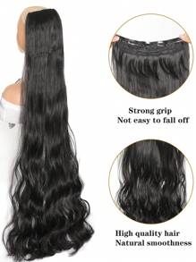 合成耐高温超长波浪假发五发夹 40 英寸夹式接发发饰女士夏季促销 - 彩色 - 查看 5