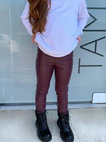 Young Girls Pants - 鏽棕色 - 查看 2