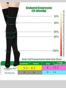 3 pares de calcetines de compresión hasta el muslo para mujeres y hombres, calcetines deportivos para correr, ciclismo, actividades atléticas, hasta la rodilla, para gimnasio