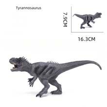 Figuras realistas grandes de dinosaurios jurásicos, colección de juguetes de dinosaurios de goma suave con pintura de colores - Tiranosaurio Rex, Braquiosaurio, Triceratops, Estegosaurio, Pterosaurio, decoración de escritorio en miniatura, regalos de Navidad para niños - Multicolor - Ver 13