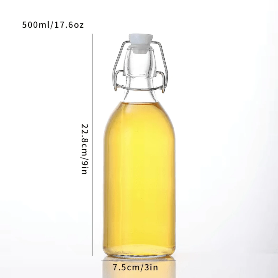 6pcs 16.91 Oz Swing Top Glass Bottles, Home Brew Glass Bottles With