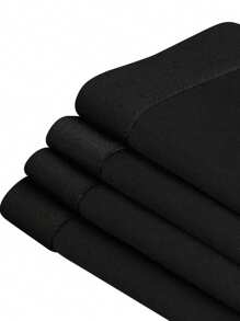 4 件装男士休闲透气平角内裤 - 黑色 - 查看 5