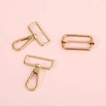 3pcs Luggage Strap Accessories Set, Including Shoulder Strap Buckle, Dog Clip, Zinc Alloy Pressed Hook Buckle, For DIY Handbag