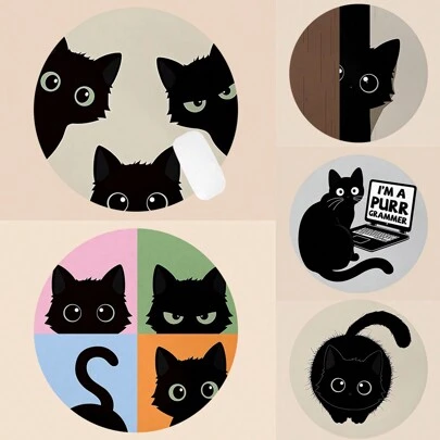 Cute Mouse Pad With Non-Slip Rubber Base, Funny Mouse Mat Suitable For Desktop Wireless Computer Mouse, Office & Laptop, Home Office Decor, Lovely Office Supplies Gift For Women & Girls