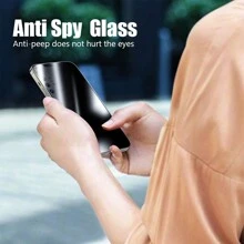 6in1 Privacy Screen Protector Tempered Glass With Phone Back Camera Glass Film Compatible With Iphone 16 15 14 13 12 11 Pro Max 3PCS Anti Spy Front Glass With 3PCS Camera Lens Glass