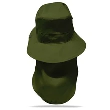 Sombrero de Legionario o Cazador con Capa de protección del Sol - Verde militar - Ver 7
