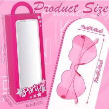 24 Pcs Pink Princess Gift Boxes Set Bulk 12 Pink Party Favor Boxes Pink Doll Gift Boxes Goodie Bag 12 Heart Shaped Sunglasses For Birthday Bachelorette Supplies Decoration Prom