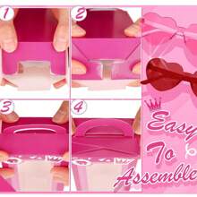 24 Pcs Pink Princess Gift Boxes Set Bulk 12 Pink Party Favor Boxes Pink Doll Gift Boxes Goodie Bag 12 Heart Shaped Sunglasses For Birthday Bachelorette Supplies Decoration Prom