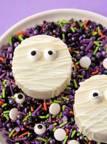 500/400/300 Stücke Weihnachts-Rentier Bastelset - beinhaltet braune Fellstreifen, bewegliche Augen und rote Bommel - perfekt für DIY Weihnachtsdekoration und Geschenke, Rentier Weihnachtsdeko und Bastelzubehör