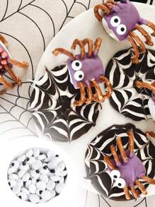 500/400/300 Stücke Weihnachts-Rentier Bastelset - beinhaltet braune Fellstreifen, bewegliche Augen und rote Bommel - perfekt für DIY Weihnachtsdekoration und Geschenke, Rentier Weihnachtsdeko und Bastelzubehör