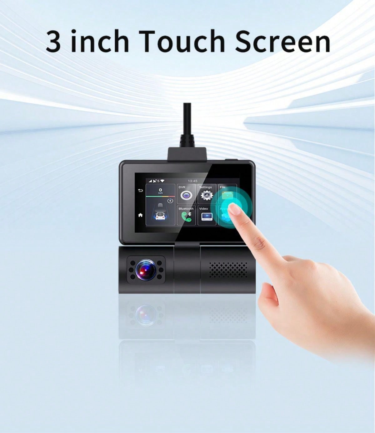 4G WiFi Dash Cam With Touch Screen GPS Front And Interior Recording High Definition Car Driving Video Recorder_voghion.com