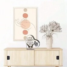 1pc CustomizedTo My Wife Heart Shaped Acrylic Plaque Desktop Home Decor, I Love You Romantic Gift Acrylic Keepsake Ornament For Living Room, Bedroom, Office Gifts Birthday Graduation