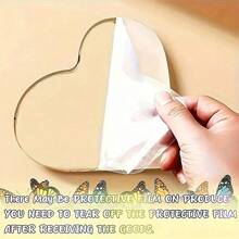 1pc CustomizedTo My Wife Heart Shaped Acrylic Plaque Desktop Home Decor, I Love You Romantic Gift Acrylic Keepsake Ornament For Living Room, Bedroom, Office Gifts Birthday Graduation