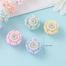 10/20 件多色混合软陶山茶花直孔串珠 DIY 手链车挂钥匙链串珠笔珠宝时尚精美配饰 - 彩色 - 查看 7