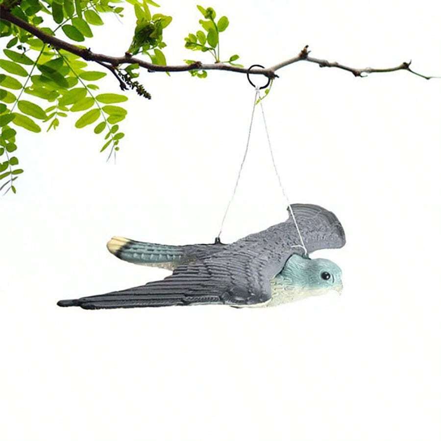 1 Pc Outdoor Plastic Flying Raven Hawk Bird Deterrent Scarecrow Hunting Decoy - Green - View 1