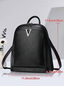 2024新款高端背包，小众百搭时尚休闲旅行包，大容量复古女士通勤背包，油蜡皮书包 - 黑色 - 查看 2