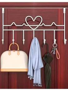 Coat Rack Door Hook Clothes Hanger - White - View 3
