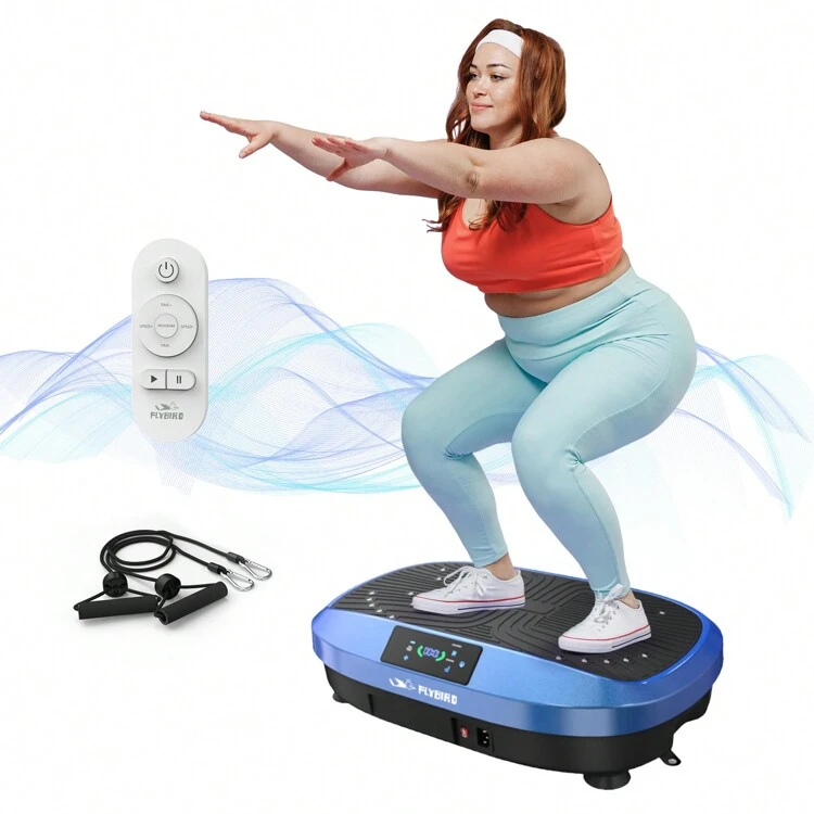 FLYBIRD 4D Vibration Plate Triple Motors Oscillation Linear Pulsation Vibration Plate Exercise Machine 30Hz 40Hz Vibration Plate Exercise Machine For Bone Density Building Lymphatic Drainage SHEIN USA